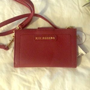 Red wristlet wallet